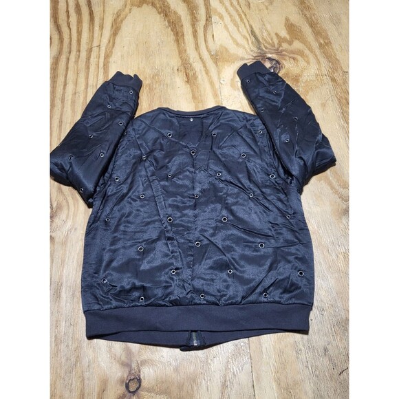 Velvet by Graham & Spencer Viviette Grommet Bomber Jacket Women M Zip @H2 - Picture 3 of 9